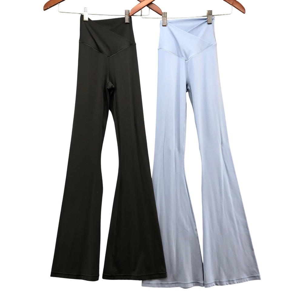 OFFLINE by Aerie Real Me Flare Leggings Lot Womens XS Black Blue Crossover V